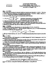 Kỳ thi chọn học sinh giỏi tỉnh Môn thi Hóa học - lớp 9 THCS